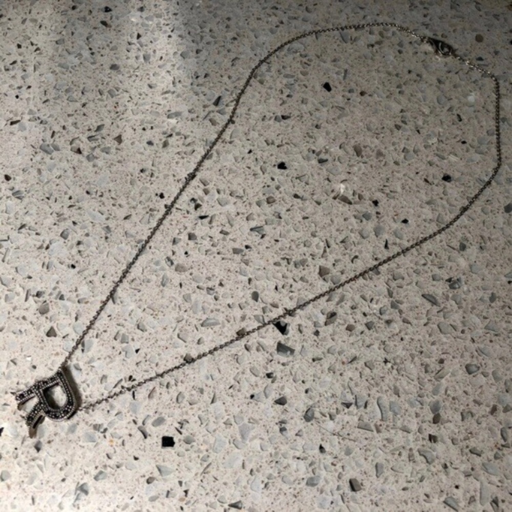 Ross-Simons Initial "R" Sterling Silver Necklace - Picture 2 of 5